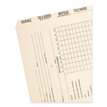 Load image into Gallery viewer, Replacement Pressboard Mortgage File Dividers, Punched for K-Style Fasteners, Legal Size, Manila, 8 Dividers/Set, 12 Sets/Box
