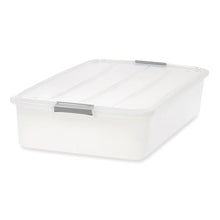 Load image into Gallery viewer, 50 Qt. Latch Lid Underbed Storage Box, 17.75" x 32.5" x 6.5", Clear
