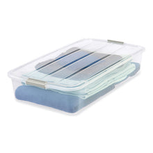 Load image into Gallery viewer, 50 Qt. Latch Lid Underbed Storage Box, 17.75" x 32.5" x 6.5", Clear

