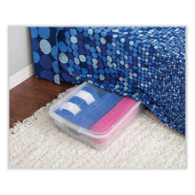 Load image into Gallery viewer, 50 Qt. Latch Lid Underbed Storage Box, 17.75" x 32.5" x 6.5", Clear
