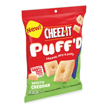 Load image into Gallery viewer, Puff'd Crackers, White Cheddar, 3 oz Bag, 6/Carton
