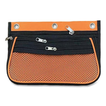 Load image into Gallery viewer, Three-Pocket Binder-Insertable Expandable Pencil Pouch, 3 Compartments, 3-Hole Punched, 10.25" x 7.5", Assorted, 3/Pack
