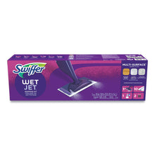 Load image into Gallery viewer, WetJet Mop Starter Kit with 10 Pads and 1 Cleaner, 11.3 x 5.4 Head, Silver Handle
