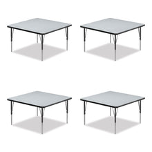Load image into Gallery viewer, Adjustable Activity Tables, Square, 48" x 48" x 19" to 29", Gray Top, Black Legs, 4/Pallet
