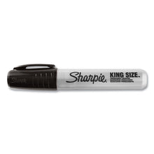 Load image into Gallery viewer, King Size Permanent Marker, Broad Chisel Tip, Black, Dozen
