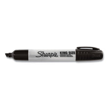 Load image into Gallery viewer, King Size Permanent Marker, Broad Chisel Tip, Black, Dozen
