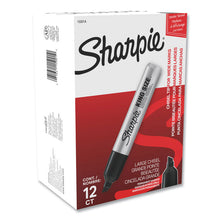 Load image into Gallery viewer, King Size Permanent Marker, Broad Chisel Tip, Black, Dozen

