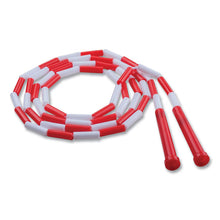 Load image into Gallery viewer, Segmented Plastic Jump Rope, 7 ft, Red/White
