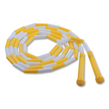 Load image into Gallery viewer, Segmented Plastic Jump Rope, 8 ft, Yellow/White
