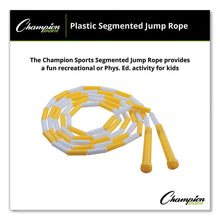 Load image into Gallery viewer, Segmented Plastic Jump Rope, 8 ft, Yellow/White

