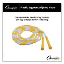 Load image into Gallery viewer, Segmented Plastic Jump Rope, 8 ft, Yellow/White
