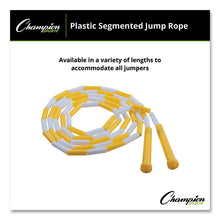 Load image into Gallery viewer, Segmented Plastic Jump Rope, 8 ft, Yellow/White
