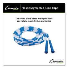 Load image into Gallery viewer, Segmented Plastic Jump Rope, 9 ft, Blue/White
