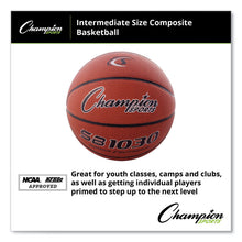 Load image into Gallery viewer, Composite Basketball, Intermediate/Youth Size, Brown
