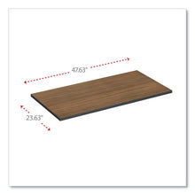 Load image into Gallery viewer, Reversible Laminate Table Top, Rectangular, 47.63w x 23.63d, Espresso/Walnut
