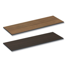 Load image into Gallery viewer, Reversible Laminate Table Top, Rectangular, 71.5w x 23.63d, Espresso/Walnut
