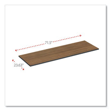 Load image into Gallery viewer, Reversible Laminate Table Top, Rectangular, 71.5w x 23.63d, Espresso/Walnut
