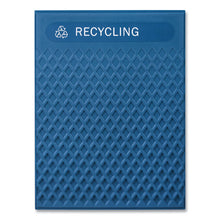 Load image into Gallery viewer, Medium Prelabeled Recycled Waste Panels for Tailor and Landmark Series Containers, 20.72" x 0.5" x 27.95", Blue, 4/Carton
