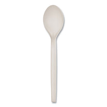 Load image into Gallery viewer, EcoSense Renewable Plant Starch Cutlery, Spoon, Plastic, Cream, 50/Pack, 20 Packs/Carton
