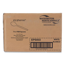 Load image into Gallery viewer, EcoSense Renewable Plant Starch Cutlery, Spoon, Plastic, Cream, 50/Pack, 20 Packs/Carton
