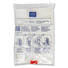 Load image into Gallery viewer, Cutlery Dispenser Refills, Spoon, Plastic, Light Beige, 100/Bag, 10 Bags/Carton
