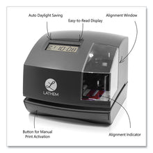 Load image into Gallery viewer, 1600E Tru-Align Time Clock and Stamp, Digital Display, Dark Gray
