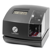 Load image into Gallery viewer, 1600E Tru-Align Time Clock and Stamp, Digital Display, Dark Gray
