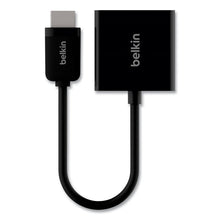 Load image into Gallery viewer, HDMI to VGA + 3.5mm Audio Adapter, 5", Black
