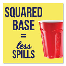 Load image into Gallery viewer, Squared Plastic Party Cups, 18 oz, Red, 240/Carton
