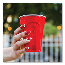 Load image into Gallery viewer, Squared Plastic Party Cups, 18 oz, Red, 240/Carton
