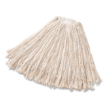 Load image into Gallery viewer, Cut-End Cotton Wet Mop Heads, Cotton/Plastic, White, 12/Carton
