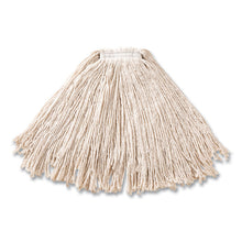 Load image into Gallery viewer, Cut-End Cotton Wet Mop Heads, Cotton/Plastic, White, 12/Carton
