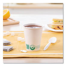 Load image into Gallery viewer, Compostable Paper Hot Cups, ProPlanet Seal, 8 oz, White/Green, 1,000/Carton
