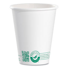 Load image into Gallery viewer, Compostable Paper Hot Cups, ProPlanet Seal, 8 oz, White/Green, 1,000/Carton
