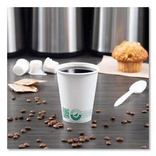 Load image into Gallery viewer, Compostable Paper Hot Cups, ProPlanet Seal, 8 oz, White/Green, 1,000/Carton
