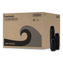 Load image into Gallery viewer, Souffle/Portion Cups, 1 oz, Plastic, Black, 125/Sleeve, 20 Sleeves/Carton
