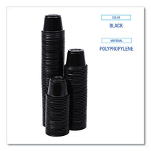 Load image into Gallery viewer, Souffle/Portion Cups, 1 oz, Plastic, Black, 125/Sleeve, 20 Sleeves/Carton
