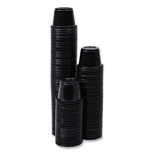 Load image into Gallery viewer, Souffle/Portion Cups, 1 oz, Plastic, Black, 125/Sleeve, 20 Sleeves/Carton
