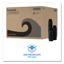 Load image into Gallery viewer, Souffle/Portion Cups, 1 oz, Plastic, Black, 125/Sleeve, 20 Sleeves/Carton
