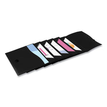 Load image into Gallery viewer, Slide and View Expanding File, 6 Sections, Hook/Loop Closure, Letter Size, Black

