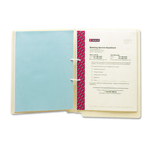 Load image into Gallery viewer, Heavyweight Reinforced End Tab U-Clip Fastener Folders, Straight Tab, Expands 0.75", 1 Fastener, Letter Size, Manila, 50/Box
