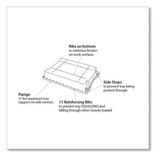 Load image into Gallery viewer, F2 Deep Trays for Gratnells Storage Frames and Trolleys, 3.57 gal Capacity, 12.28" x 16.81" x 6.25", Trans Frost, 6/Pack
