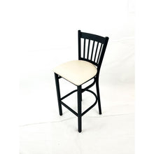 Load image into Gallery viewer, Cobra Series Barstool, Supports Up to 300 lbs, 28.5" Seat Height, Cream Seat, Black Back, Black Base
