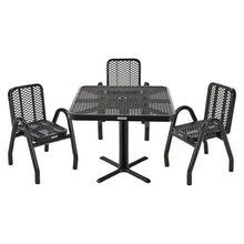 Load image into Gallery viewer, Outdoor Dining Set, Square, 36 x 36 x 36, Black Top, Black Base/Legs
