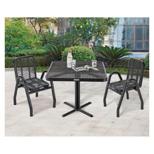 Load image into Gallery viewer, Outdoor Dining Set, Square, 36 x 36 x 36, Black Top, Black Base/Legs

