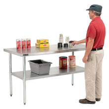 Load image into Gallery viewer, Work Table with Undershelf, Rectangular, 48 x 30 x 35, Silver Top, Silver Base/Legs
