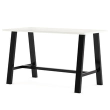 Load image into Gallery viewer, Midtown Bistro Dining Table with Four Lime Green Kool Barstools, 36 x 72 x 41, Designer White
