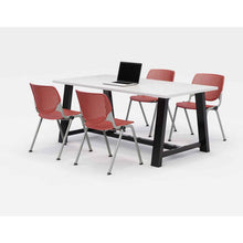 Load image into Gallery viewer, Midtown Dining Table with Four Coral Kool Series Chairs, 36 x 72 x 30, Designer White
