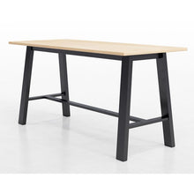 Load image into Gallery viewer, Midtown Bistro Dining Table with Four Light Gray Kool Barstools, 36 x 72 x 41, Kensington Maple
