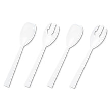 Load image into Gallery viewer, Table Set Plastic Serving Forks and Spoons, 9.5", White, 48/Pack
